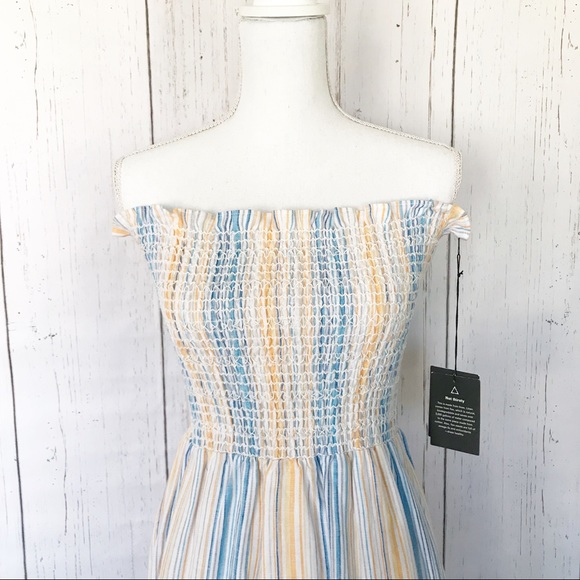 Reformation Midi Strapless Bermuda Ruffled Dress - Picture 2 of 6